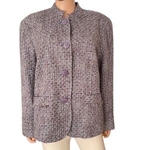 NWOT Coldwater Creek lavender woven blazer